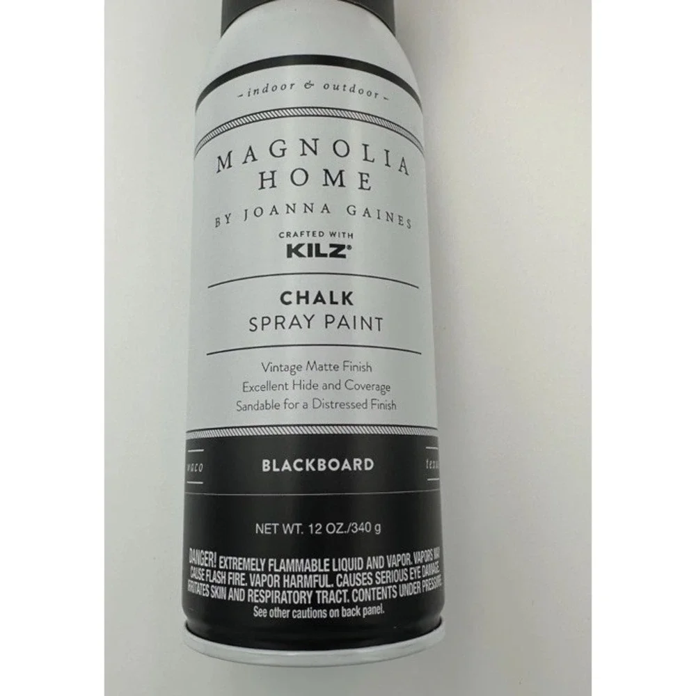 Magnolia Home Joanna Gaines Crafted Kilz CHALK Spray Paint Color: BLACKBOARD